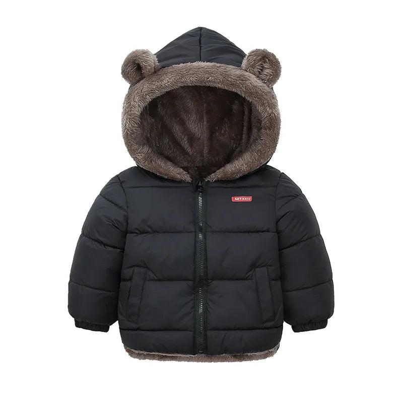 Manteau à capuche polaire Mybooni — Doublé cachemire enfant hiver