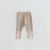 Legging bébé bicolore rayé automne - pantalon enfant couleurs bonbon 3-18 mois