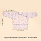 Bavoir tablier imperméable bébé manches longues - smock alimentation enfant plastron bavette vêtement
