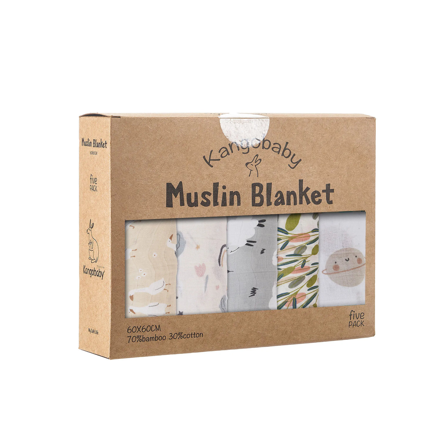 Lot 5 langes multifonctions bébé Bouni — Coton bambou certifié