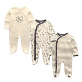 Lot 3 grenouillères bébé unisexe Mybooni — Manches longues coton
