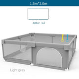 Parc bébé IMBABY gris clair - enclos bébé aire de jeux barrière sécurité enfant ball box