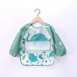 Bavoir tablier imperméable bébé manches longues - smock alimentation enfant plastron bavette vêtement