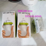 Lot 2 biberons bébé sans BPA silicone vert/rose - biberon enfant 5 oz et 8 oz