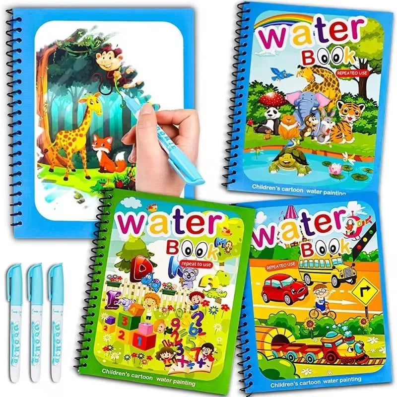 Cahiers coloriage magiques à l'eau Mybooni — Jouet Montessori éducatif 2-4 ans