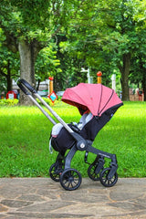 Poussette 4-en-1 multifonctionnelle pliable avec siège auto bébé EU Stock