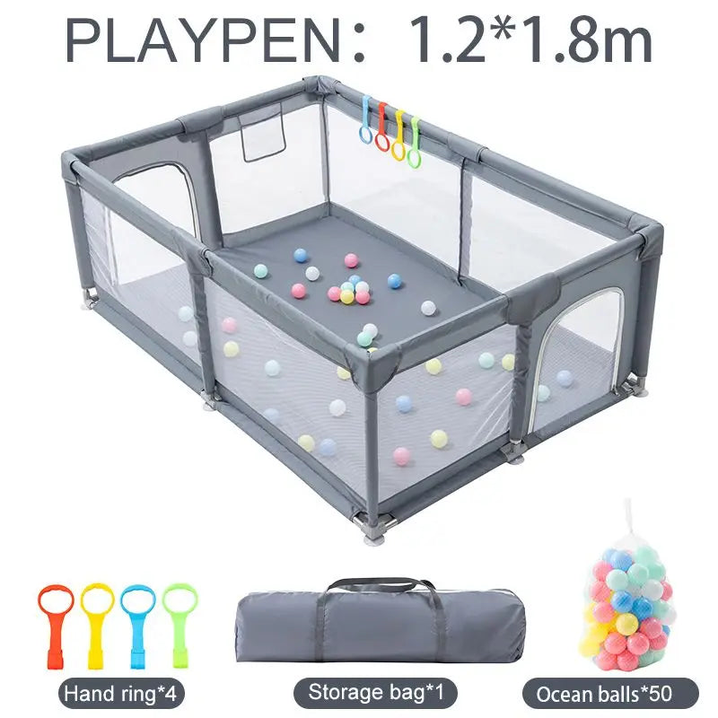 Parc bébé piscine à balles grande taille - aire de jeu sécurisée 0-6 ans