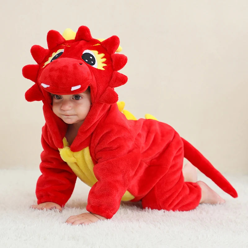 Pyjama combinaison polaire Mybooni — Motif licorne, lapin et dinosaure