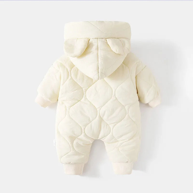 Grenouillère bébé hiver fourrure Mybooni — Motif ours dessin animé