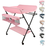 Table à langer 7 couleurs Mybooni — Panier latéral et roulettes blocables