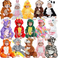 Combinaison pyjama bébé flanelle cartoon - grenouillère licorne/lapin/dinosaure animal