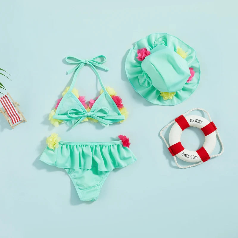 Détail matière — Citgeett Summer Infant Girls Swimsuits Flower H