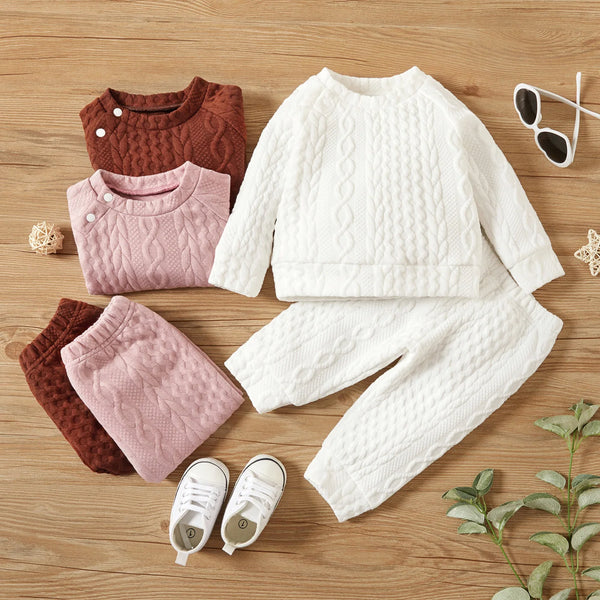 Ensemble bébé 2 pièces Bouni — Haut manches longues et pantalon 7 coloris