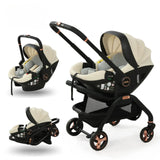 Poussette 3-en-1 portable Bouni — Nacelle nouveau-né et siège auto