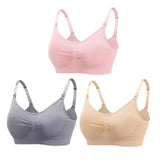 Lot 3 soutiens-gorge d'allaitement coton respirant grande taille push-up