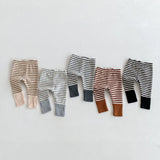Legging bébé bicolore rayé automne - pantalon enfant couleurs bonbon 3-18 mois