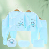 Coffret bébé 7 pièces Mybooni — Body cartoon manches longues, pantalon et bonnet