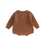 Combinaison tricot nouveau-né printemps-automne - grenouillère pull casual garçon fille 0-2 ans