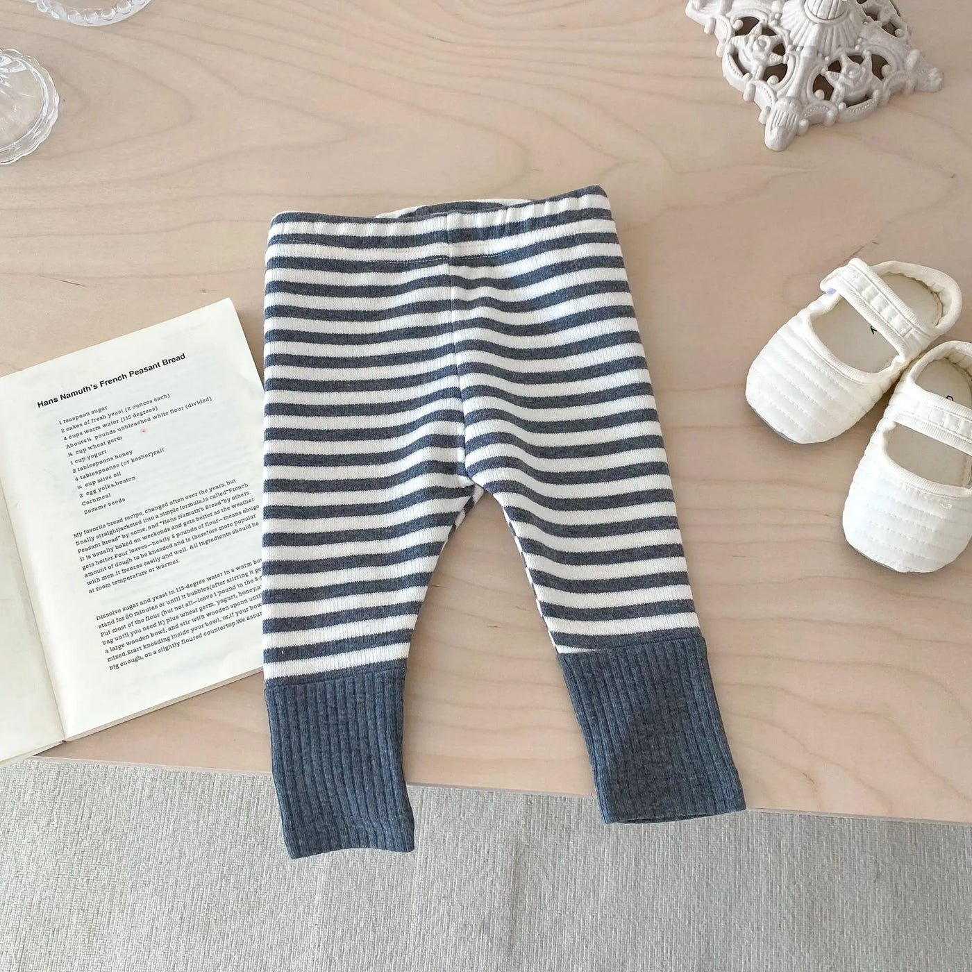 Legging bébé bicolore rayé automne - pantalon enfant couleurs bonbon 3-18 mois