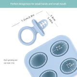 5 anneaux dentition bébé silicone BPA free - porte-aliments fruits légumes forme lapin anti-chute