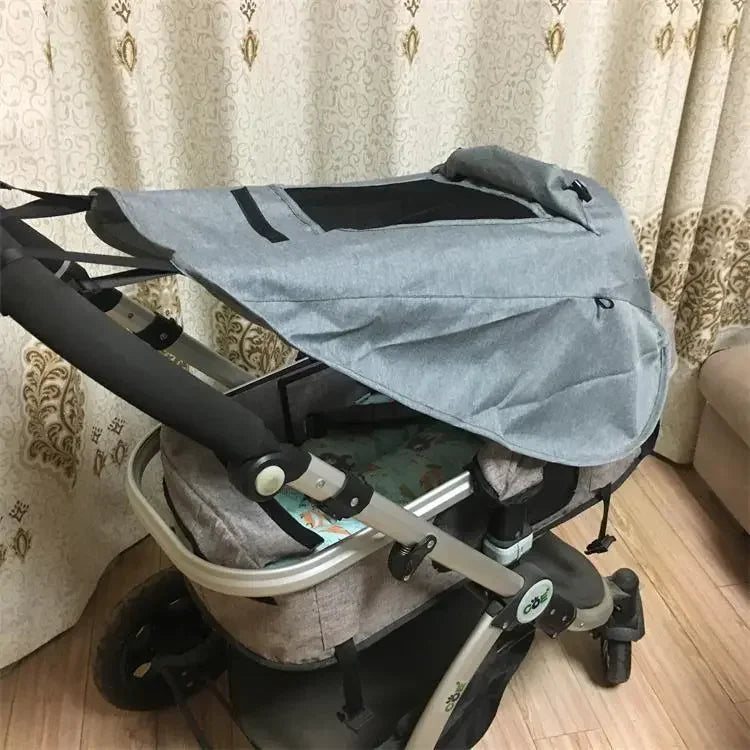 Pare-soleil poussette universel protection UV - voile carrosserie landau siège auto visière soleil