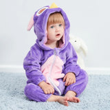 Pyjama combinaison polaire Mybooni — Motif licorne, lapin et dinosaure