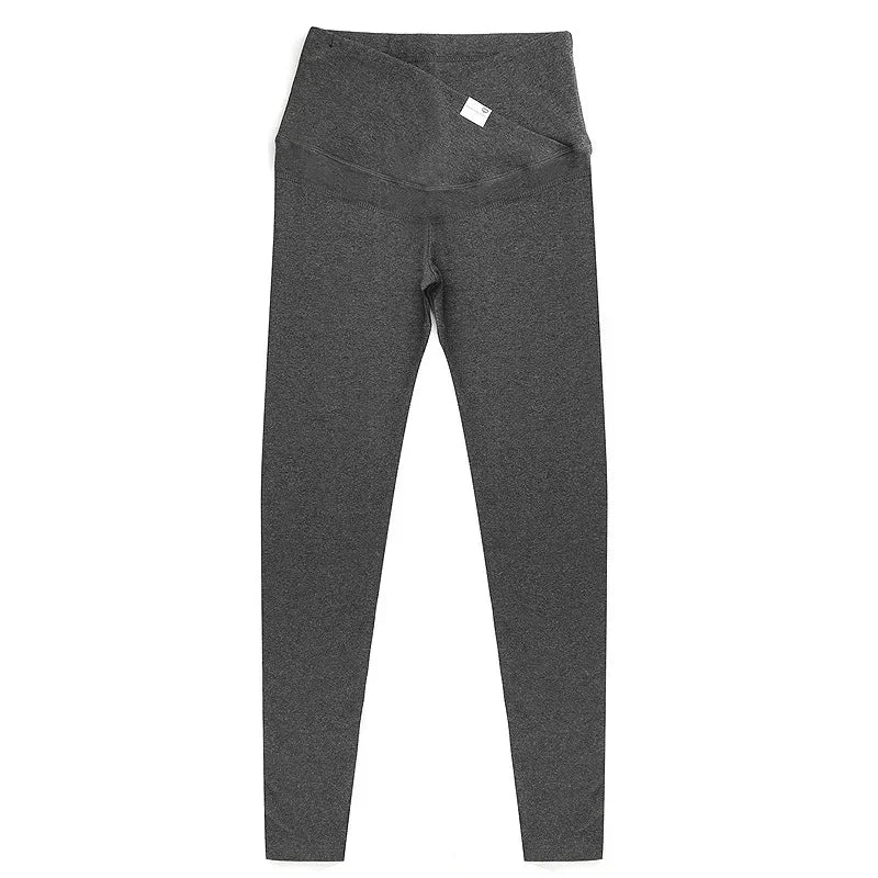Legging maternité coton Mybooni — Taille basse slim décontracté printemps automne