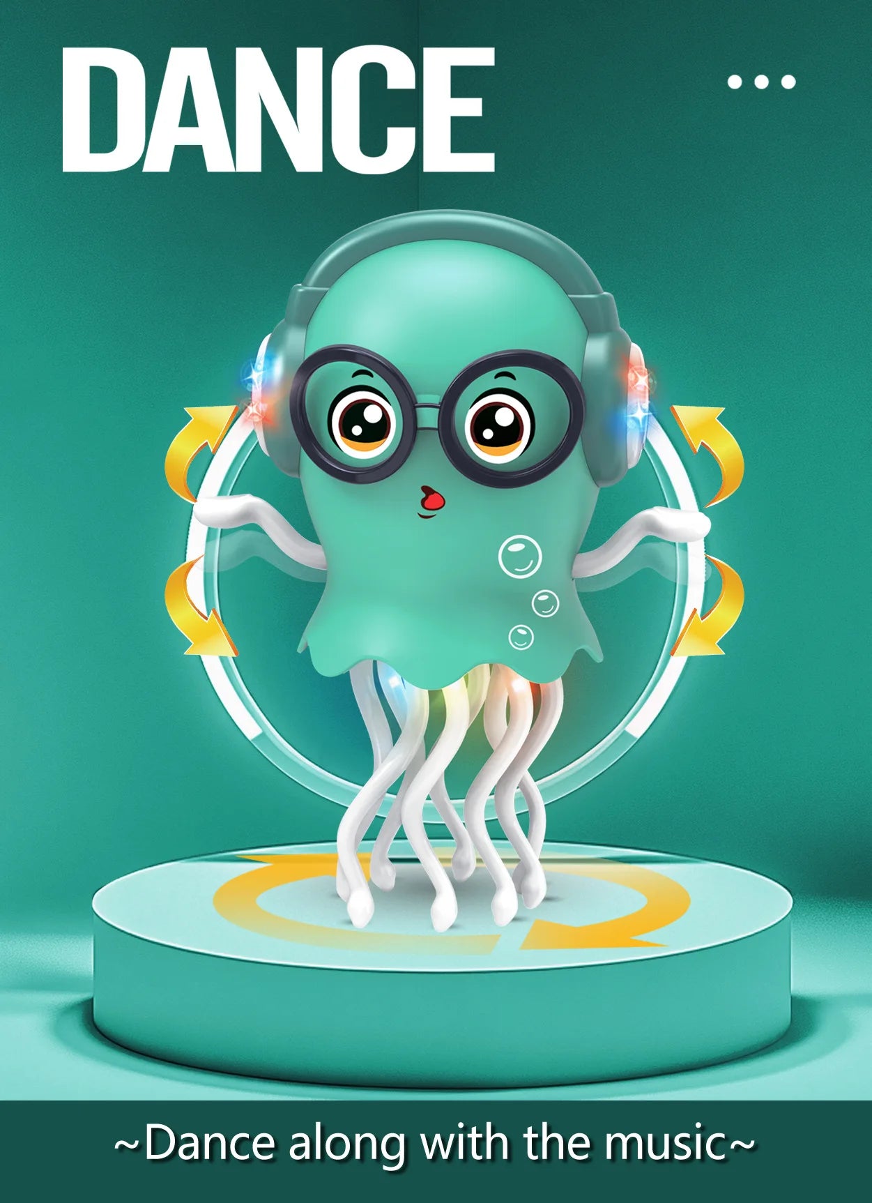 Méduse dansante électronique - jouet évitement obstacles automatique enfant bébé