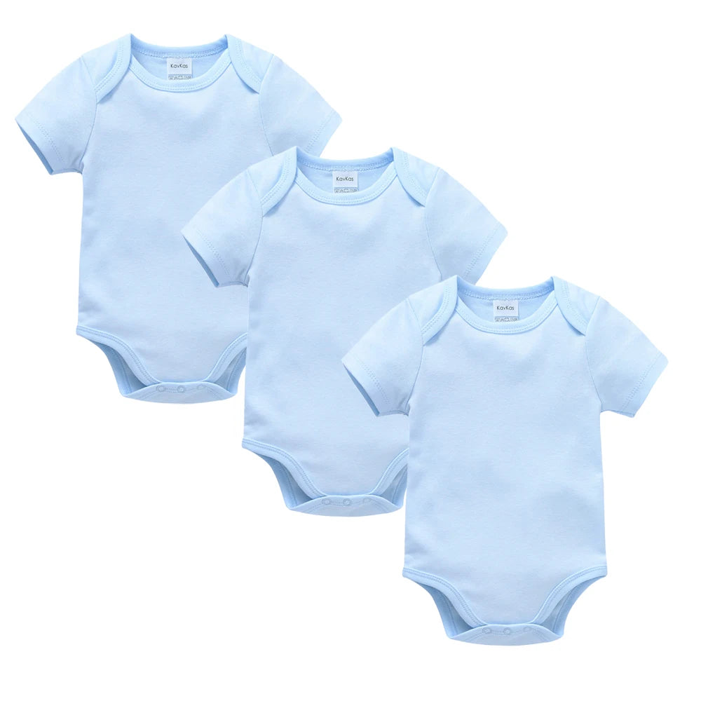 Pack 3 ou 5 bodies manches courtes Mybooni — Coton blanc 0-24 mois