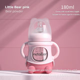 Biberon verre col large Bouni — Manchon silicone tétine anti-colique
