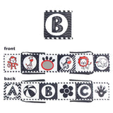 Livre tissu sensoriel contraste élevé Mybooni — Éveil noir et blanc 0-36M