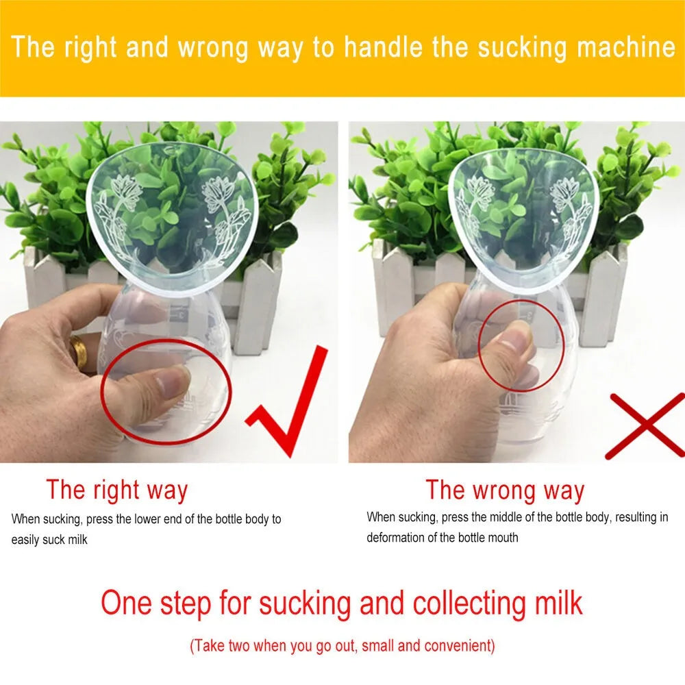 Tire-lait manuel silicone Mybooni — Aspirateur lait maternel à une main