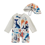 Maillot de bain anti-UV garçon Mybooni | Combinaison requin + Chapeau 0-5 ans