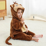 Grenouillère hiver animaux à capuche Mybooni — Combinaison 0-18M