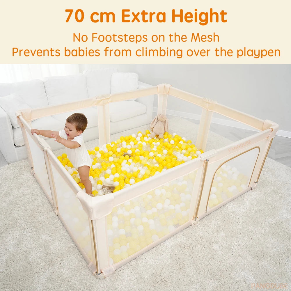 Parc bébé pliable PANGDUBE Mybooni — Grande aire de jeu avec barrière
