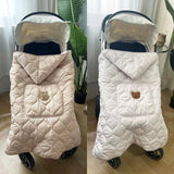 Cape à capuche bébé pour poussette et porte-bébé