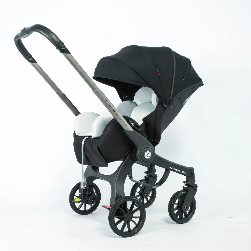 Poussette 4-en-1 multifonctionnelle pliable avec siège auto bébé EU Stock