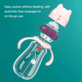 Biberon anti-coliques col large avec bille gravité et tétine silicone