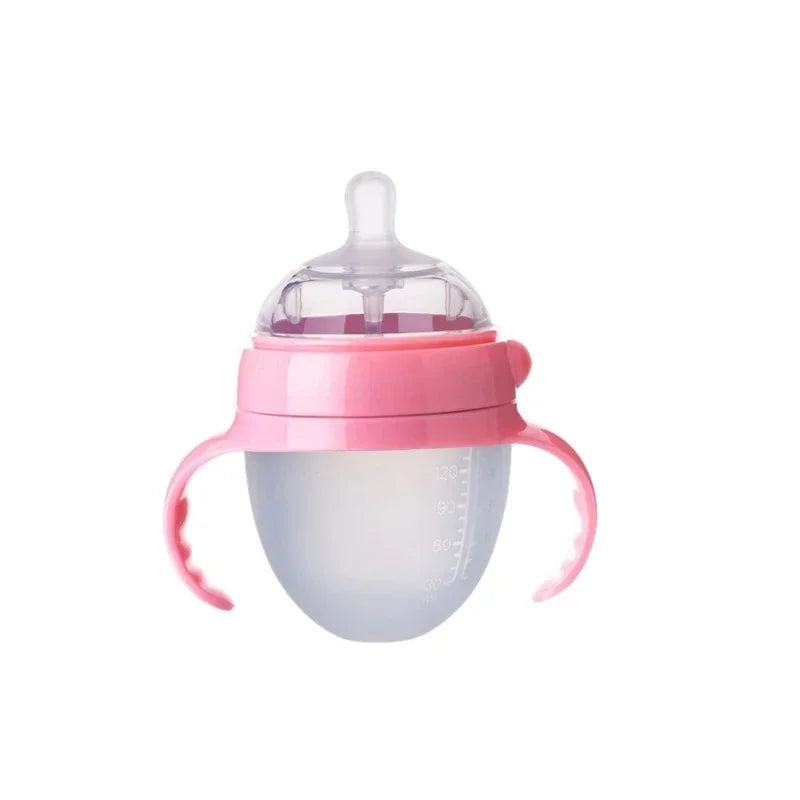 Biberon silicone nano avec poignée anti-étouffement pour sevrage bébé