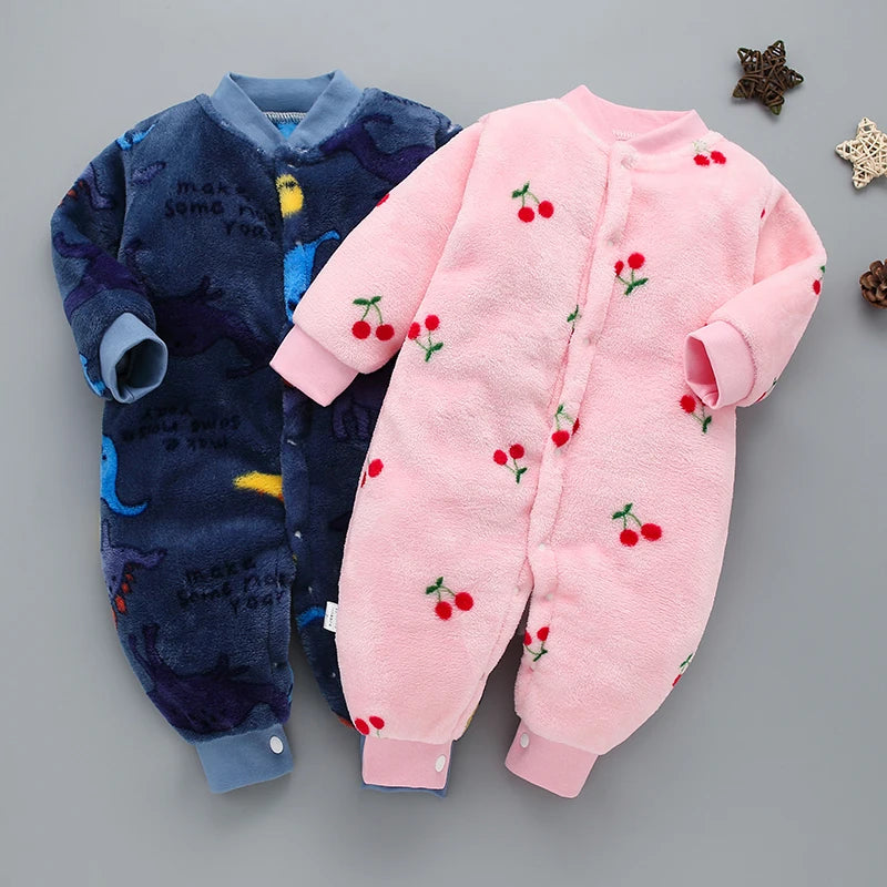 Body bébé flanelle doux printemps hiver - grenouillère fille garçon 0-18 mois