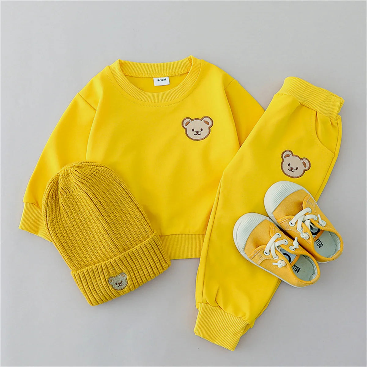 2PCS Children's Set Spring and Autumn Simple Li Marron en situation d'utilisation