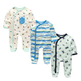Lot 3 grenouillères bébé unisexe Mybooni — Manches longues coton