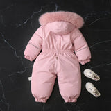 Combinaison ski bébé Mybooni — Col fourrure hiver garçon et fille