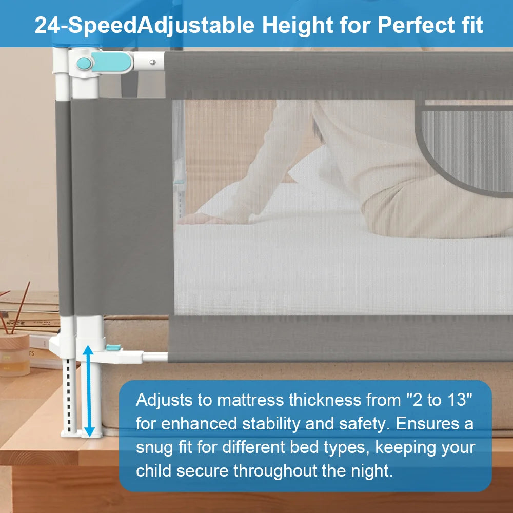 Barrière lit bébé 150/180/200cm - rambarde protection enfant sécurité rail anti-chute lit