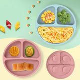 Set vaisselle bébé silicone sans BPA Mybooni — Bol ventouse assiette tasse couverts