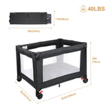 Parc bébé compact 100x70cm - barrière de sécurité aire de jeu appartement tout-petit
