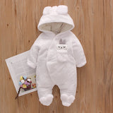 Combinaison bébé automne-hiver peluche chaud - grenouillère cartoon chien/lapin 0-2 ans