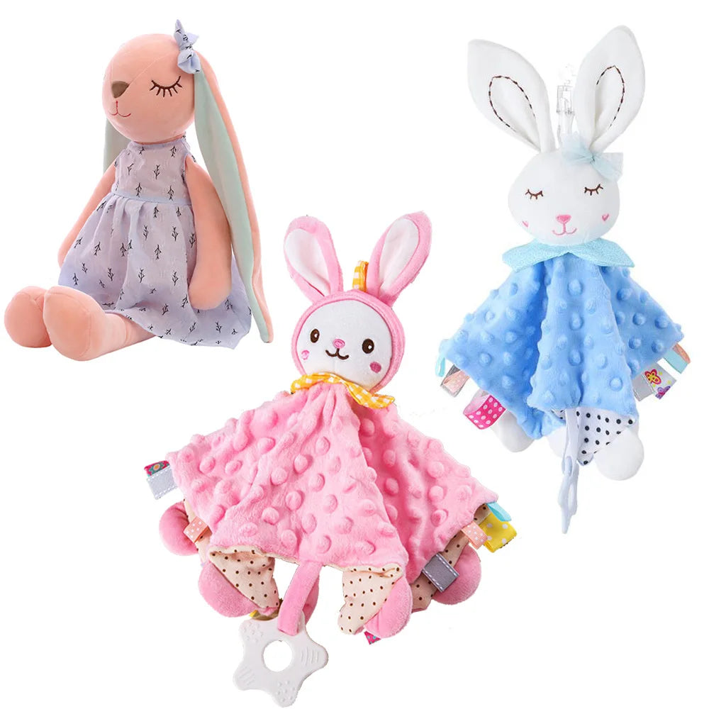 Doudou réconfort lapin-éléphant Bouni — Couverture sécurité compagnon sommeil