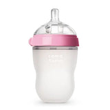 Lot 2 biberons bébé sans BPA silicone vert/rose - biberon enfant 5 oz et 8 oz