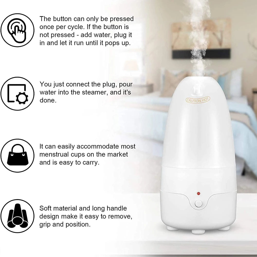 Stérilisateur vapeur portable - coupe menstruelle tétines et petits accessoires bébé